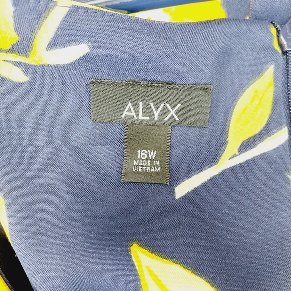 Alyx Yellow & Blue Floral Sleeveless Boat Neck Flared Mini Dress 2972 - Picture 6 of 9